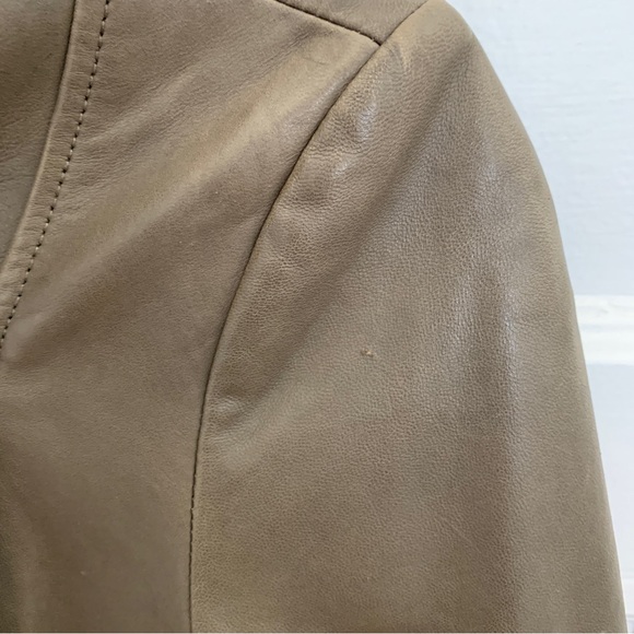 Mackage leather jacket in taupe, size S - Picture 4 of 14